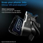 Kiiroo VR Headset for Phone - Optimized for VR Content - for iPhone, Android & Windows - Fits 5.5"-7.2" Devices - Glasses-Friendly - 40mm HD Resin Aspherical Lens - Adjustable IPD & Fixed Focus