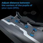 Kiiroo VR Headset for Phone - Optimized for VR Content - for iPhone, Android & Windows - Fits 5.5"-7.2" Devices - Glasses-Friendly - 40mm HD Resin Aspherical Lens - Adjustable IPD & Fixed Focus