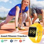 L LAVAREDO Waterproof Kids Digital Watches for Boys Girls,Sport Watch with Pedometer Stopwatch Vibration Alarm for Ages 5-13,No App Fitness Tracker Watch for Kids Teens Birthday