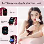 Gydom Smart Watch for Women Android & iPhone, Alexa Built-in, 1.8" Smartwatch with Heart Rate/SpO2/Sleep Monitor, IP68 Waterproof Activity Fitness Tracker, 101+ Sports Mode