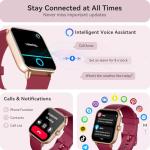 Gydom Smart Watch for Women Android & iPhone, Alexa Built-in, 1.8" Smartwatch with Heart Rate/SpO2/Sleep Monitor, IP68 Waterproof Activity Fitness Tracker, 101+ Sports Mode