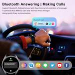 Smart Watches for Men Women(Answer/Make Calls), 1.43" AMOLED HD with 100+ Sport Modes, Heart Rate/Sleep Monitor/Steps/Calories/IP68 Waterproof Fitness Tracker, smartwatch for Android iOS,Black