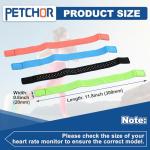 PETCHOR 4PCS Replacement Heart Rate Monitor Band, Soft Adjustable Armband Straps Compatible with OTF, Orange Theory Fitness, OTF Beat Heart Rate Sensor