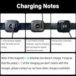 Xininyia Compatible with FITVII Ole, Nexa, Fino 2, H56, HM57, HM58, HM78 and HM08 Fitness Tracker Charger, [2-Pack] Magnetic Charging Cable Smartwatch Charger for FITVII Smart Watch (Black&Black)