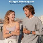 EURANS Smart Watch No App/Phone Required, Waterproof Fitness Tracker, 1.85" Retina Display Activity Tracker with Step Counter for Walking, Sleep Tracking, Pedometer, Calories Tracker for Women Men