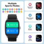 EURANS Smart Watch No App/Phone Required, Waterproof Fitness Tracker, 1.85" Retina Display Activity Tracker with Step Counter for Walking, Sleep Tracking, Pedometer, Calories Tracker for Women Men