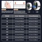 Health Tracker Ring, Smart Health Ring for Women Men with Heart Rate, Blood Oxygen, Sleep Monitor, Steps,Calories, No Subscription Fee, IP68 Waterproof Smart Ring for iPhone & Android (Silver, 7#)