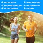 3D Pedometer Step Counter with Clip and Lanyard