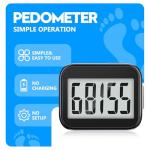 3D Pedometer Step Counter with Clip and Lanyard