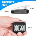 3D Pedometer Step Counter with Clip and Lanyard