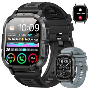 Men's Fitness Smart Watch: Call, Track, Waterproof