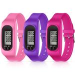 Silicone Fitness Tracker Watch - 3 Pack