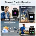 Men's Fitness Smart Watch: Call, Track, Waterproof
