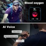 Men's Fitness Smart Watch: Call, Track, Waterproof