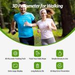 3D Step Counter Pedometer with Removable Clip