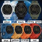 Orange Waterproof Fitness Tracker Watch for Men