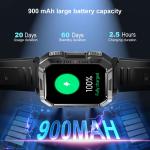 Men's Bluetooth Military Smart Watch with 5ATM Waterproof