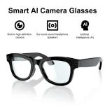 AI Smart Video Glasses 4KHD Shooting Wireless Music Calls Voice Recognition