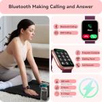 Smart Watch for Women Men, Smartwatch for iPhone & Android Bluetooth (Answer/Call) Built-in Alexa, 1.91" HD Fitness Tracker with 105+ Sport Modes, IP68 Waterproof, Sleep/Heart Rate/SpO2/Stress Monitor