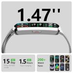 JYUAJOI Health Fitness Tracker, Smart Watch with 24/7 Heart Rate and Blood Pressure Monitor, Activity Tracker with Blood Oxygen, 120 Sport Mode Waterproof Sleep Tracker for Women Men