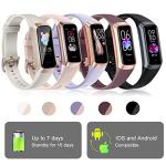 Bakoor Fitness Tracker, Blood Pressure Watch with 24/7 Heart Rate, 1.10" Step Counter Pedometer Calories Sleep Trackers, Activity Fitness Watch for Women Men