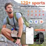 SENBONO Smart Watch with Alexa Built-in, 1.83" HD Touchscreen, Digital Bluetooth Calling, IP68 Waterproof Fitness Tracker, 120+ Sports Modes, 24/7 Heart Rate/Sleep Monitor for iPhone Android (Black)