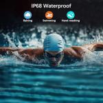 Ring Health Tracker for Women Men, Fit Ring with Heart Rate, Blood Oxygen, Sleep Monitor, Calories, Step Counter, IP68 Waterproof Smart Ring for iPhone & Android, No Subscription Fee (Gold, 12#)