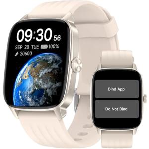 Pedometer Watch No APP/Phone Required, Waterproof Fitness Tracker Watch with Heart Rate Monitor, Large Screen with Pedometer, Sleep Tracking, Calories & Step Counter, Smart Watches for Women Men