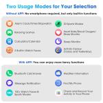 Pedometer Watch No APP/Phone Required, Waterproof Fitness Tracker Watch with Heart Rate Monitor, Large Screen with Pedometer, Sleep Tracking, Calories & Step Counter, Smart Watches for Women Men