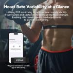 CYCPLUS Heart Rate Monitor Chest Strap H2Pro, Bluetooth ANT+ Heart Rate Monitor Chest Sensor with 500h Battery, IPX7 Waterproof and Dustproof, HRM Works with Strava/Cycplus Fit App