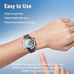 EZON Heart Rate Monitor and Chest Strap, Exercise Heart Rate Monitor, Sports Watch with HRM, Waterproof, Stopwatch, Hourly Chime T007