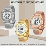 TIMEURE Women's Rose Gold Pedometer Watch