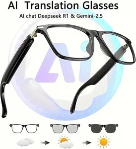 AI Smart Glasses, Translation Glasses with 164 Language, Photochromic Lenses