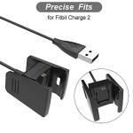 Emilydeals Charger for Fitbit Charge 2 Fitness Trackers, Replacement USB Charging Cable Cord for Fitbit Charge 2 [1m/3.3ft] (2)