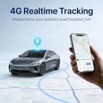 GPS Tracker for Vehicles Cars Long Battery Life to 90 Days, Strong Magnet, Unlimited Range, Geo-Fence, 4G Real Time Car Tracker Device Hidden Vehicle Tracking Devices, Subscription Needed