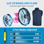Cooling Vest with Battery and Fans for Summer