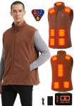 Men's Rechargeable Heated Vest with Battery Pack