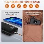 Men's Rechargeable Heated Vest with Battery Pack