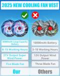 Cooling Fan Vest Jacket with Dual Fans