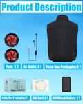 Cooling Fan Vest Jacket with Dual Fans