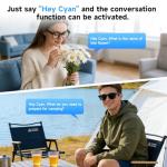 Gezxt AI Smart Glasses with Voice Assistant & Bluetooth