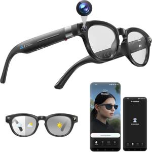 Smart AI Glasses with 8MP Camera and Translation