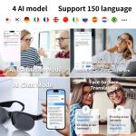 Smart AI Glasses with Voice Assistant & Translation
