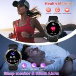 Men's Smart Fitness Watch: Waterproof, Heart Rate Monitor