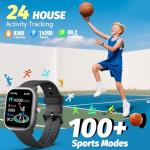 Kids Smart Watch 1.8" Fitness Tracker for Ages 6-15
