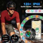 Men's Smart Fitness Watch: Waterproof, Heart Rate Monitor