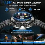 Men's Smart Fitness Watch: Waterproof, Heart Rate Monitor