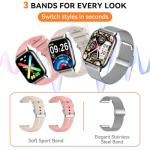 Stylish Smartwatch with Fitness Tracker & AI Control