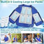 NJDGF Adjustable Cooling Vest with 24 Ice Packs