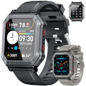 Men's Smart Fitness Watch with Bluetooth and Heart Rate Monitor